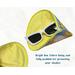 Sun yellow lining and fully padded eyeglass case

